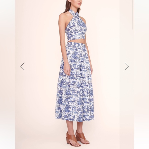 STAUD SEA SEA SKIRT BLUE TOILE size 0 NEW - Picture 6 of 15